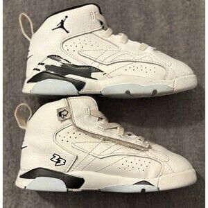 Nike Air Jordan 6 Retro White Black Sneakers Kids Size 9C DZ5576-100